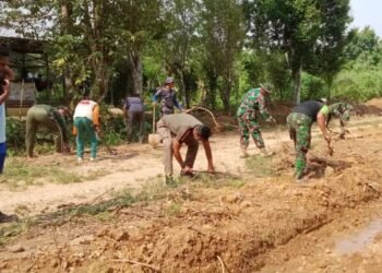 TMMD Ke-118, TNI AD Bangun Jalan Pemukiman Warga kampung Melati Jaya