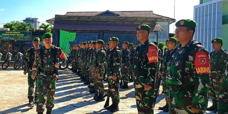 Kodim 0902/Berau Siagakan Danramil dan Babinsa Untuk Mendukung Pengamanan Pemilu 2024