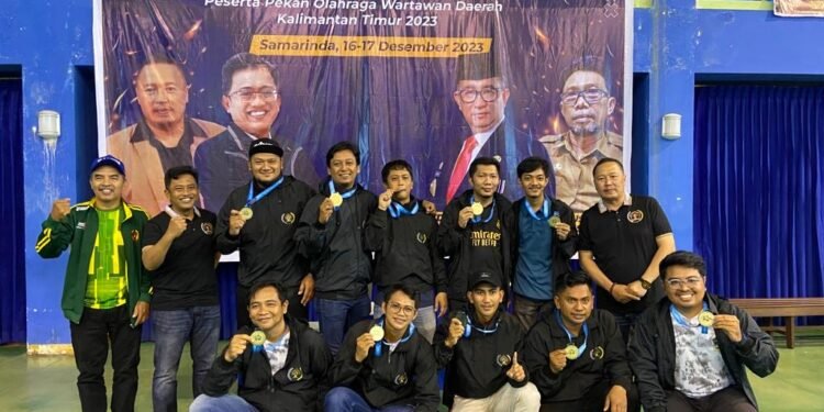 Ajang Bergensi Sesama Wartawan Berakhir, kontingen PWI Berau Duduki Posisi Kedua Pada Porwada Kaltim 2023