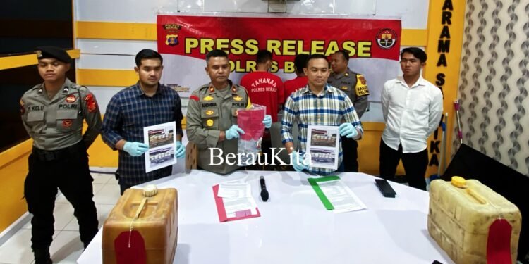 Hendak Jual BBM Bersubsidi Tak Berizin Ke Kutim, 2 Pemuda Ini diamankan Polres Berau