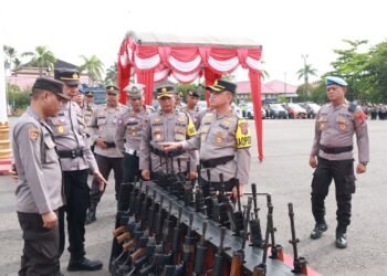 Mantapkan Pengamanan Pemilu 2024, Polres Berau Gelar Apel Sarpras