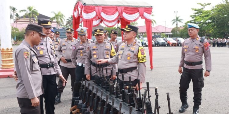 Mantapkan Pengamanan Pemilu 2024, Polres Berau Gelar Apel Sarpras