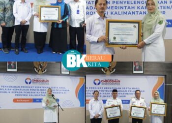 Capai Zona Hijau Terbaik, Pemkab Berau Raih Penghargaan Ombudsman RI