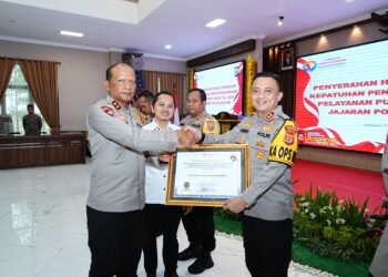 Terbaik Dalam Pelayanan Publik, Polres Berau Terima Penghargaan dari Ombudsman RI