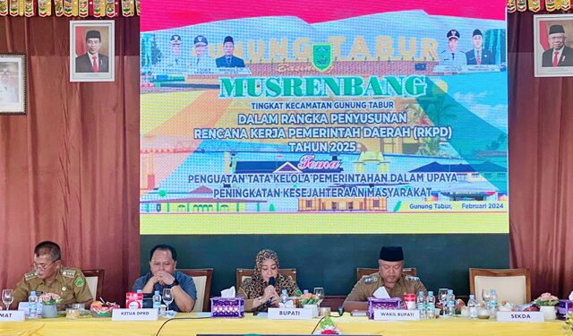 Musrenbang Gunung Tabur Telah Usai, Peningkatan Infrastruktur Dasar menjadi Fokus RKPD Kecamatan Gunung Tabur 2025