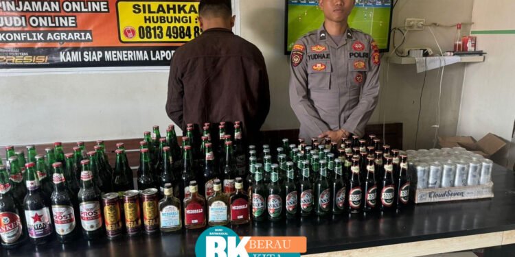 Ungkap Peredaran Miras, Polres Berau Berhasil Amankan 99 Botol Berbagai Jenis Miras
