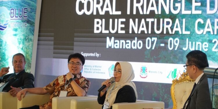 Bupati Sri Juniarsih Mas Paparkan Pilot Project Program Blue Economy Berau, di High Level Forum CTI-CFF 2024