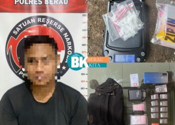 Sat Resnarkoba Polres Berau Kembali Ringkus Pengedar Narkoba, 4,10 Gram Sabu Disita