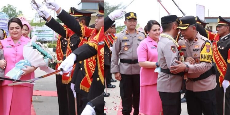 Polres Berau Gelar Pisah Sambut Kapolres Berau, Welcome and Farewell Parade