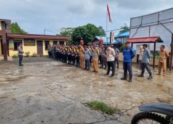 Polsek Talisayan Gelar Apel Gabungan Persiapan Pengamanan Pilkada Serentak Tahun 2024, Begini Arahan Kapolsek Talisayan