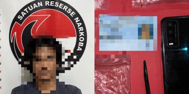 Disaksikan Warga, Pengedar Sabu di Kelurahan Gayam Ini Dibekuk Sat Resnarkoba Polres Berau